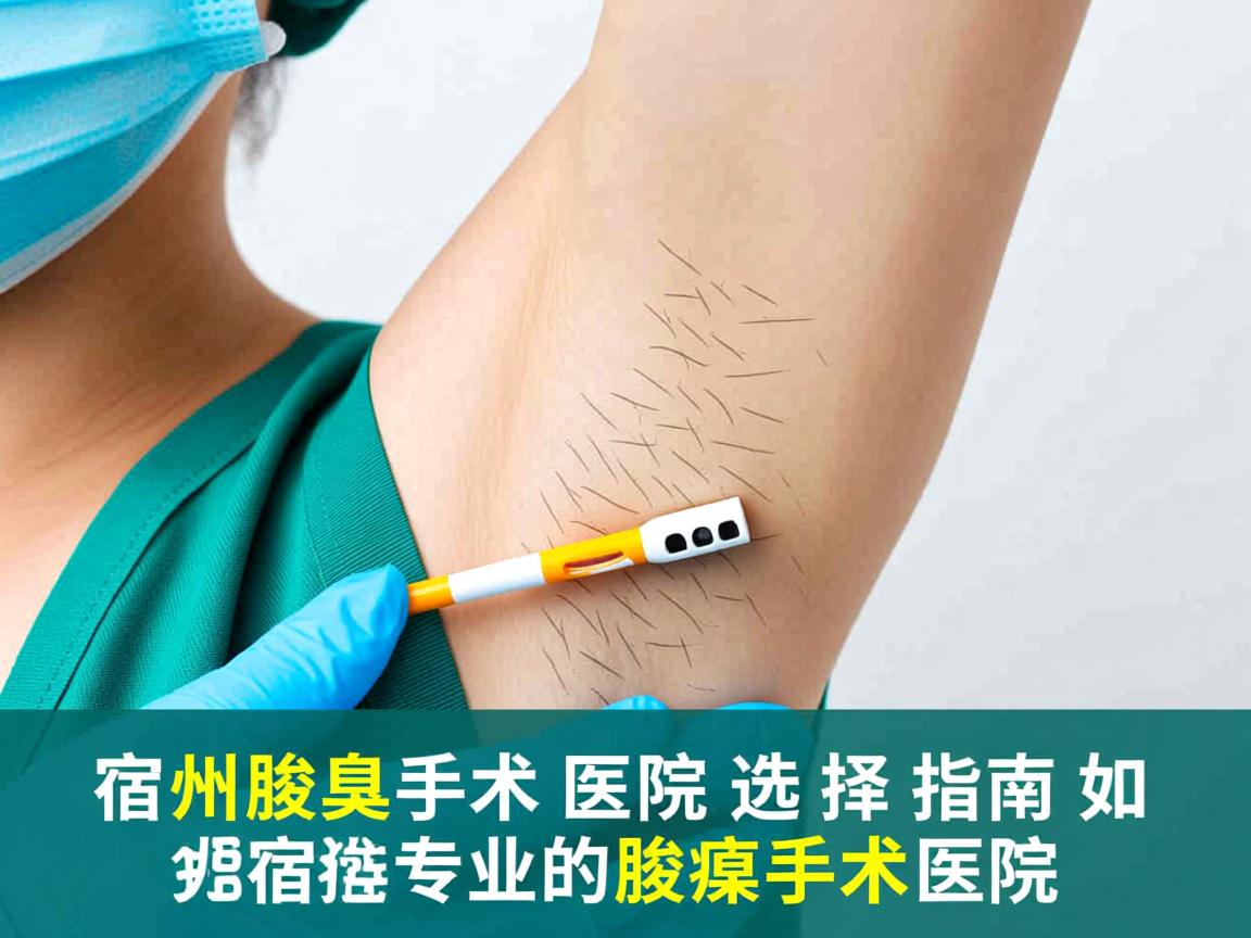 宿州腋臭手术医院选择指南，如何挑选宿州专业的腋臭手术医院