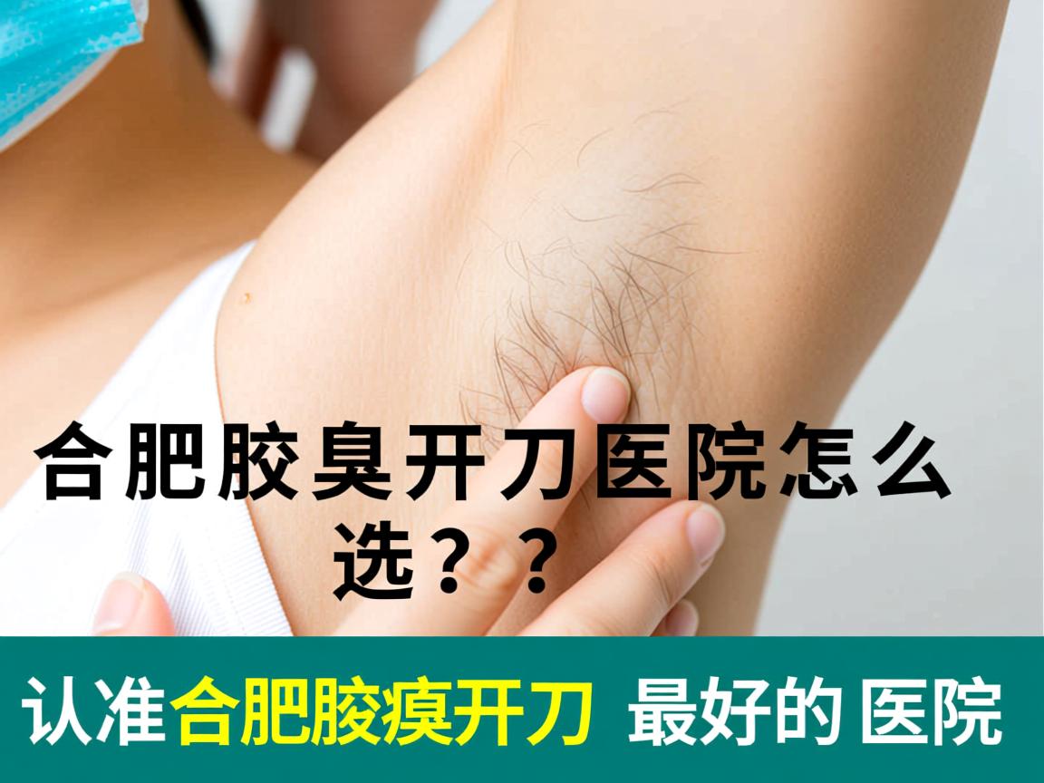合肥腋臭开刀医院怎么选？认准合肥腋臭开刀最好的医院