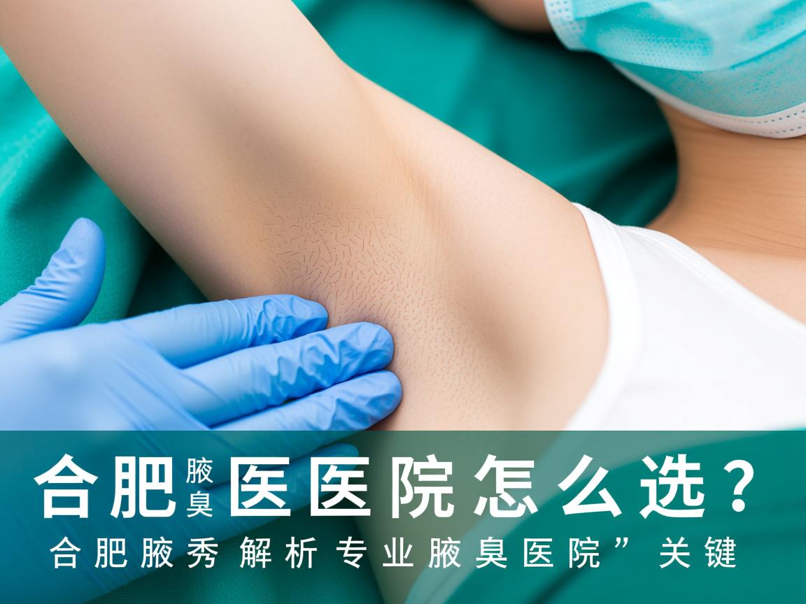 合肥腋臭医院怎么选？合肥腋秀解析专业腋臭医院的关键