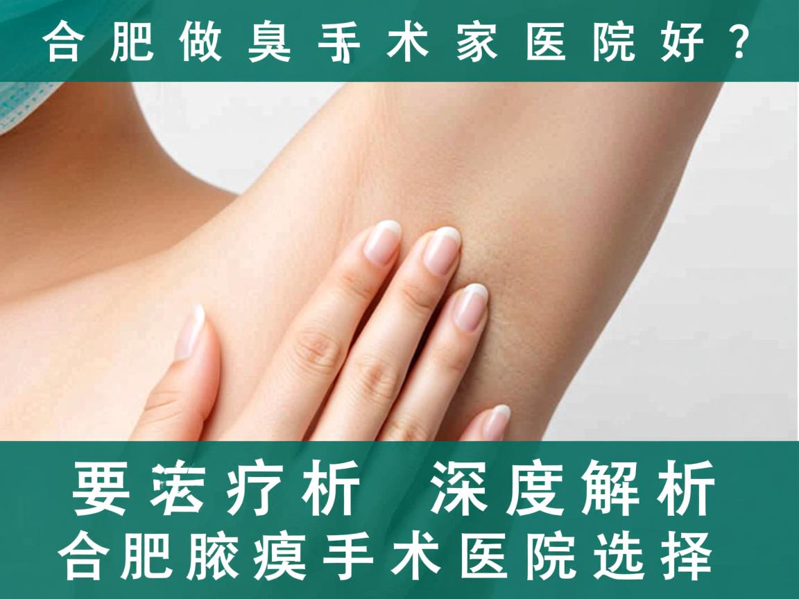 合肥做腋臭手术哪家医院好？深度解析合肥腋臭手术医院选择