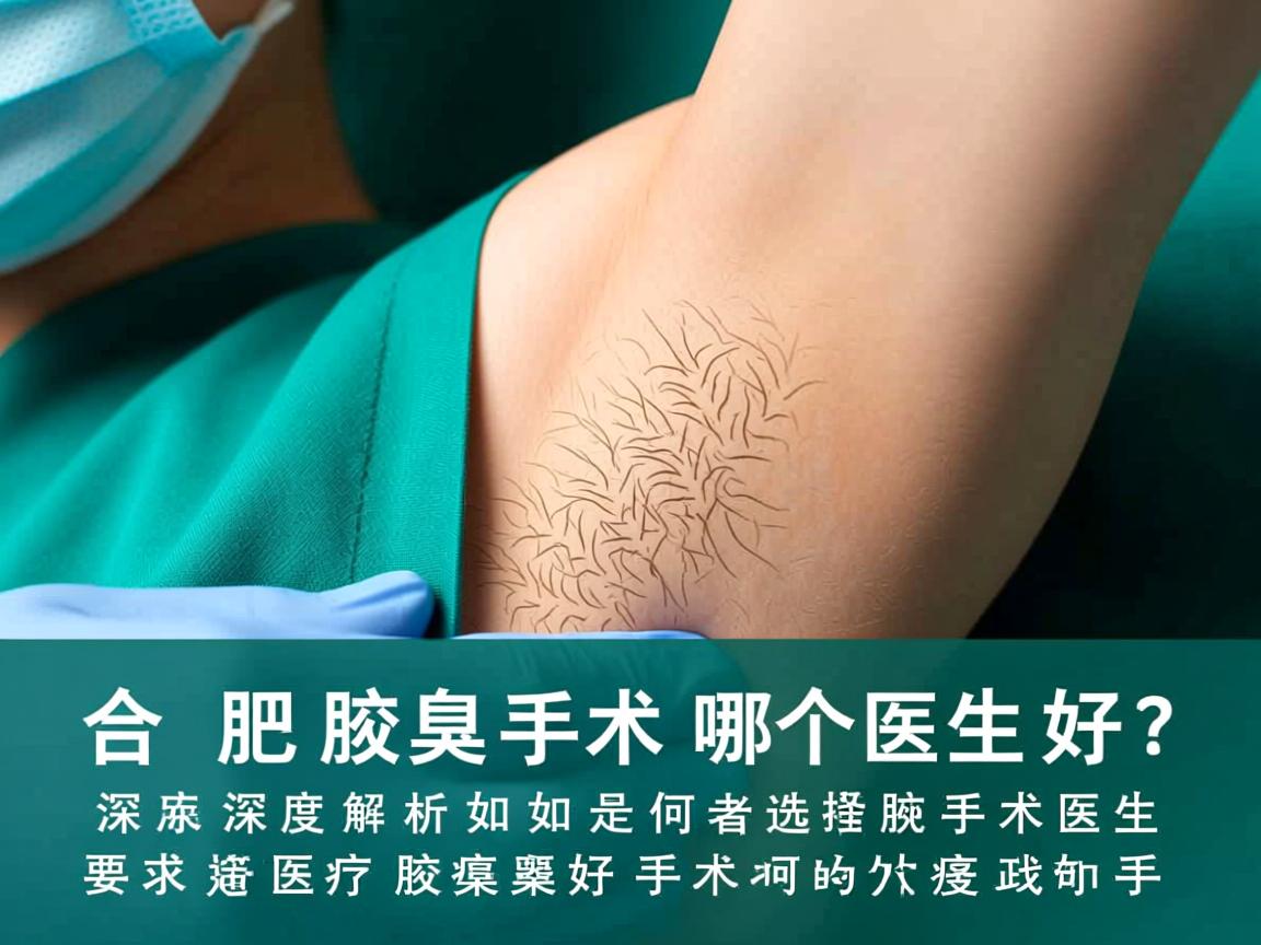 合肥腋臭手术哪个医生好？深度解析如何选择好的腋臭手术医生
