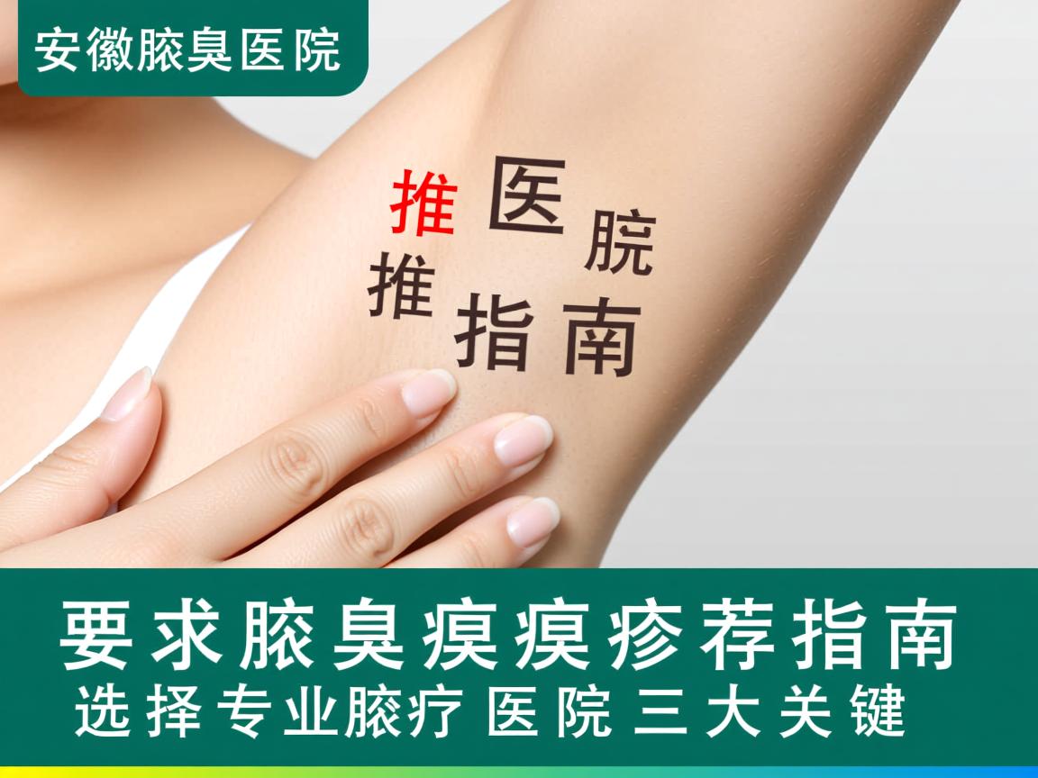 安徽腋臭医院推荐指南，选择专业腋臭医院的三大关键