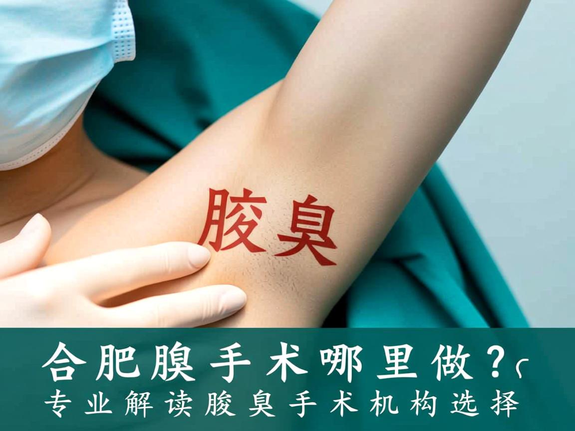 合肥腋臭手术哪里做?专业解读腋臭手术的机构选择 合肥腋臭手术哪里做?专业解读腋臭手术的机构选择
