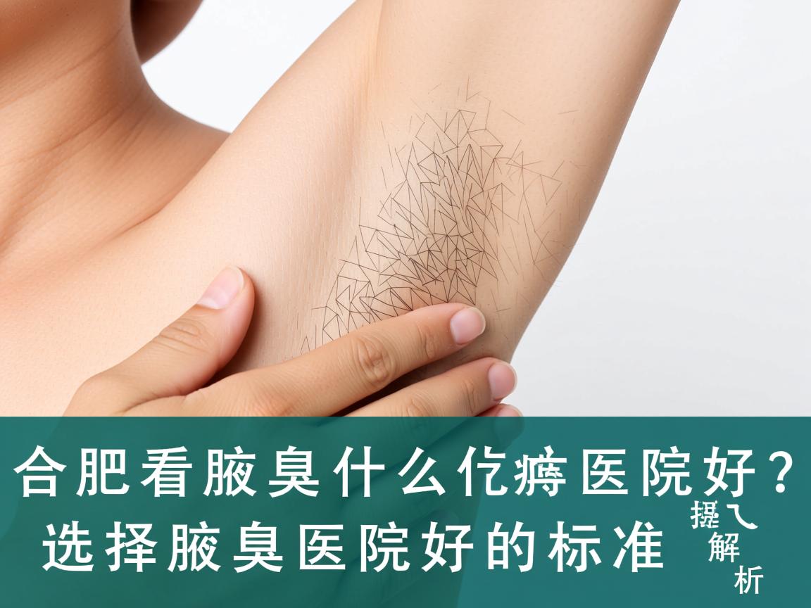 合肥看腋臭什么医院好？选择腋臭医院好的标准解析