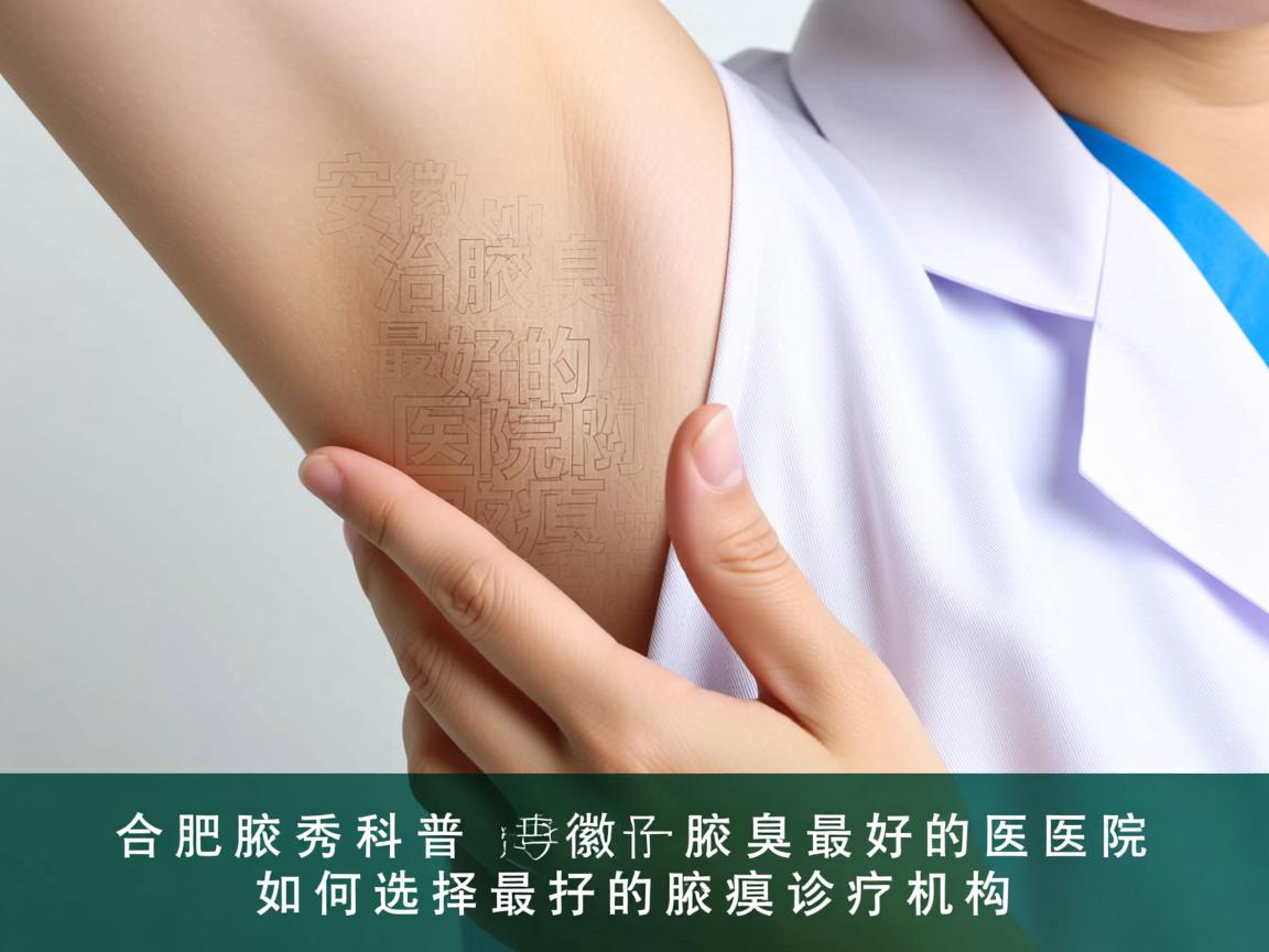 合肥腋秀科普，安徽治腋臭最好的医院，如何选择最好的腋臭诊疗机构