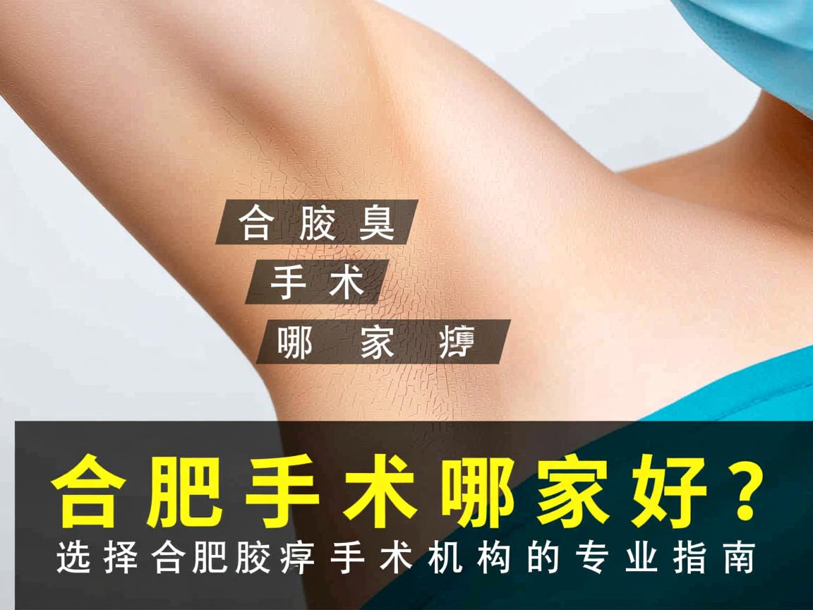 合肥腋臭手术哪家好？选择合肥腋臭手术机构的专业指南