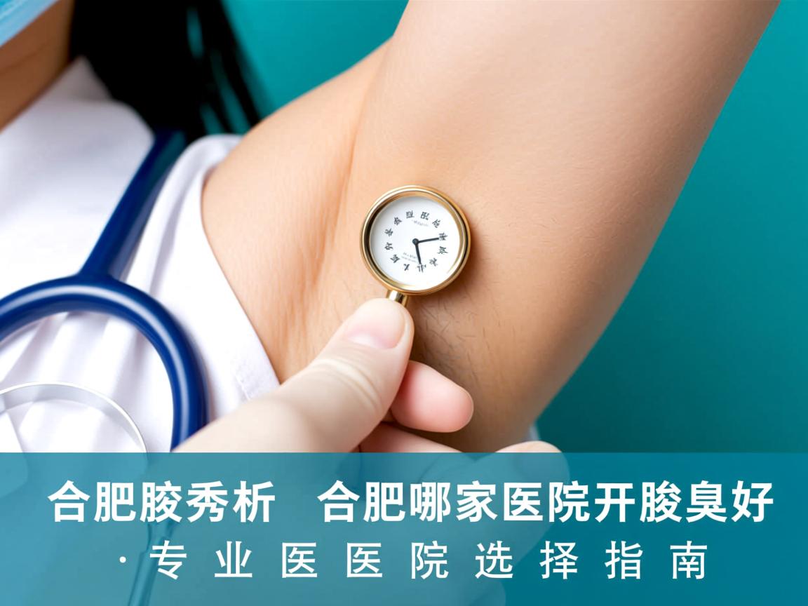 合肥腋秀解析，合肥哪家医院开腋臭好，专业医院选择指南