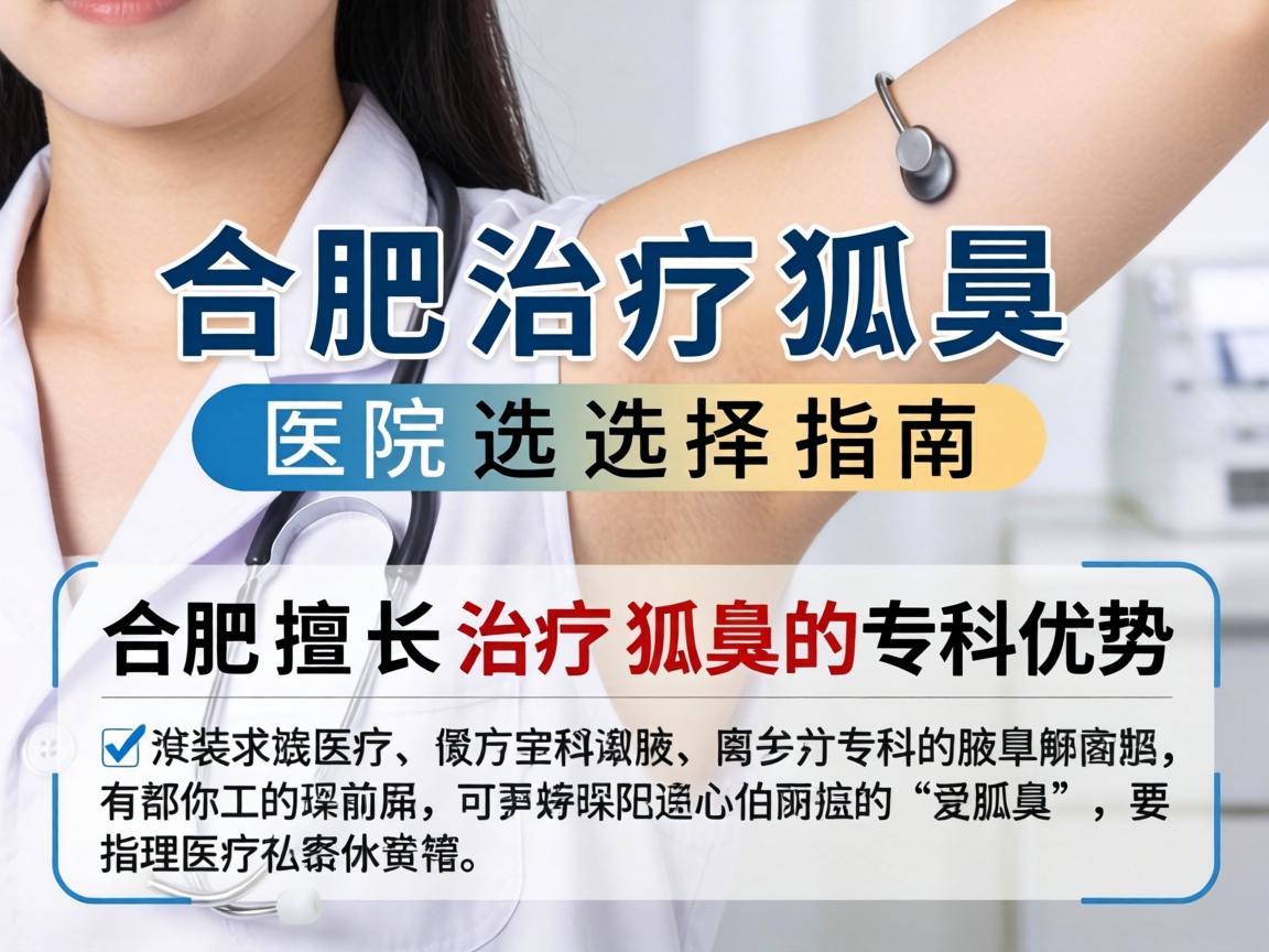 合肥治疗狐臭医院选择指南，详解合肥擅长治疗狐臭的专科优势