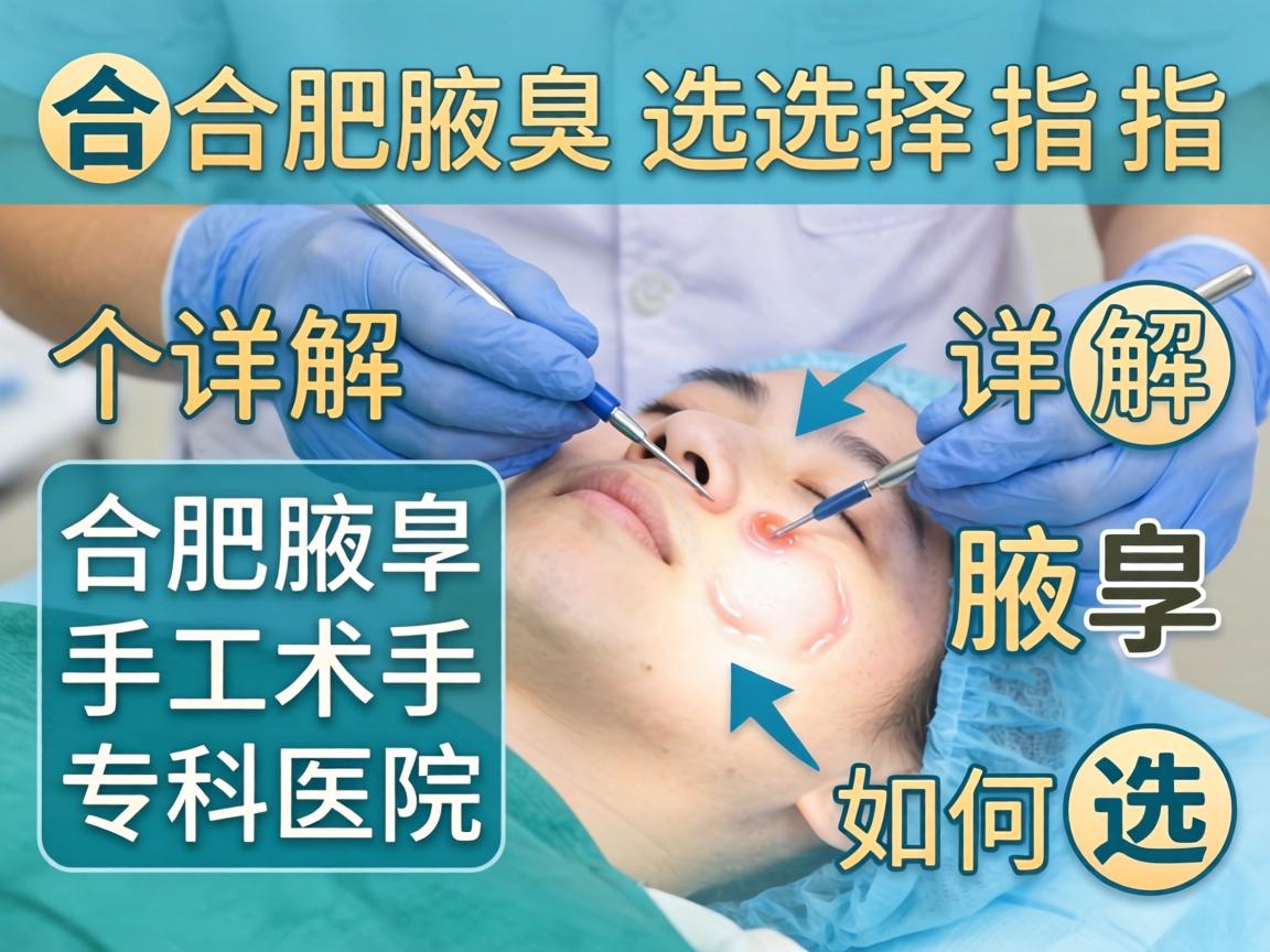 合肥腋臭手术选择指南，详解合肥腋臭专科医院如何选