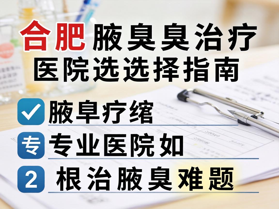 合肥腋臭治疗医院选择指南，专业医院如何根治腋臭难题