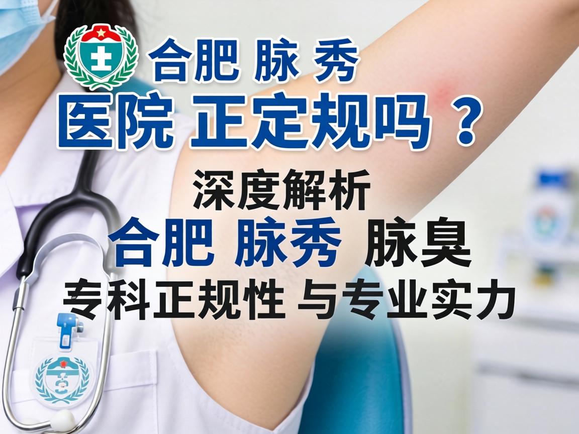 合肥腋秀医院正规吗？深度解析合肥腋秀腋臭专科正规性与专业实力