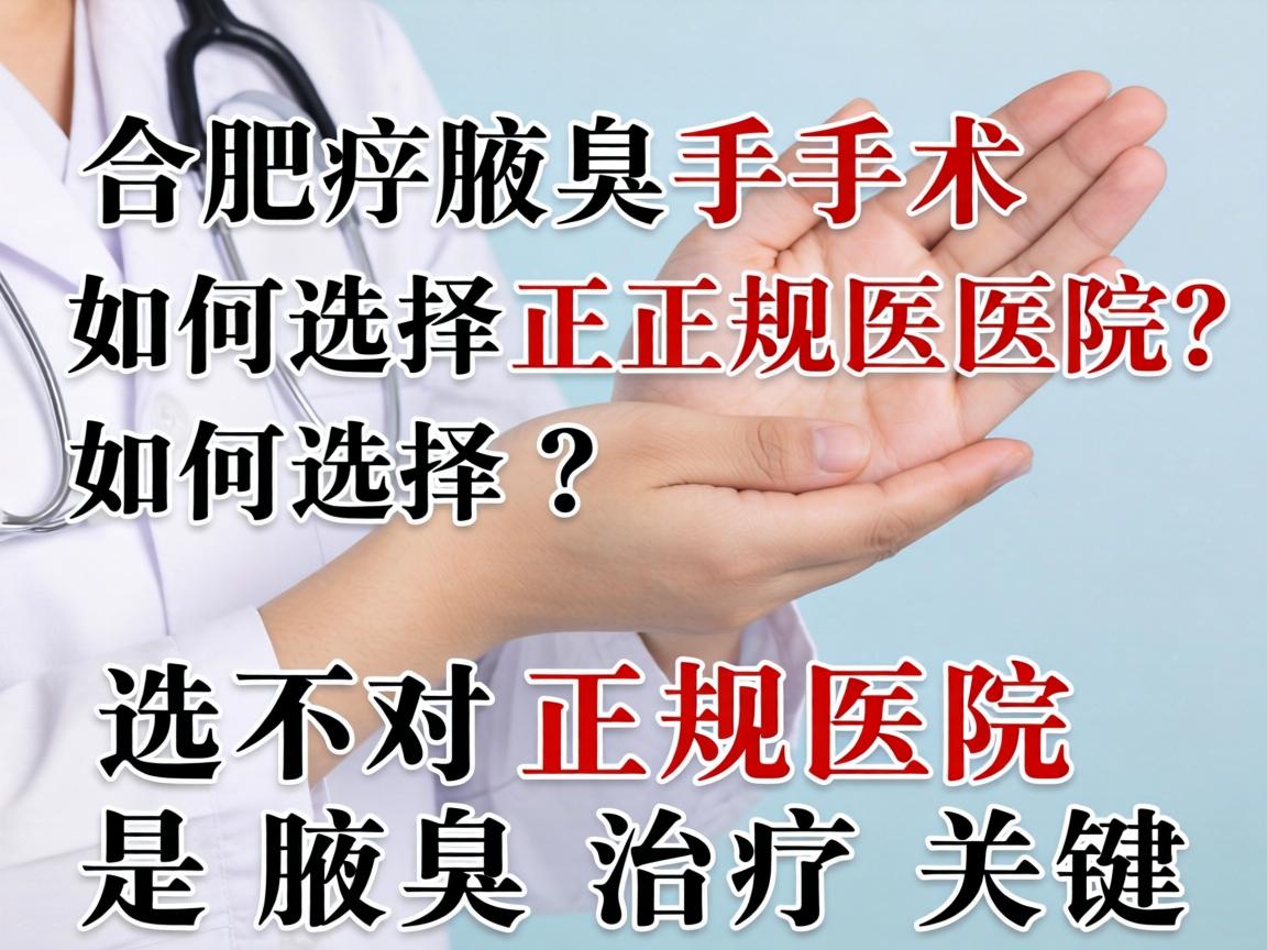 合肥腋臭手术如何选择正规医院？选对正规医院是腋臭治疗关键