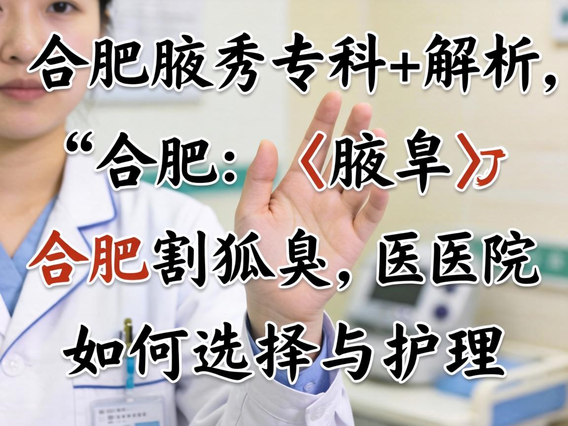 合肥腋秀专科解析，合肥割狐臭医院如何选择与护理