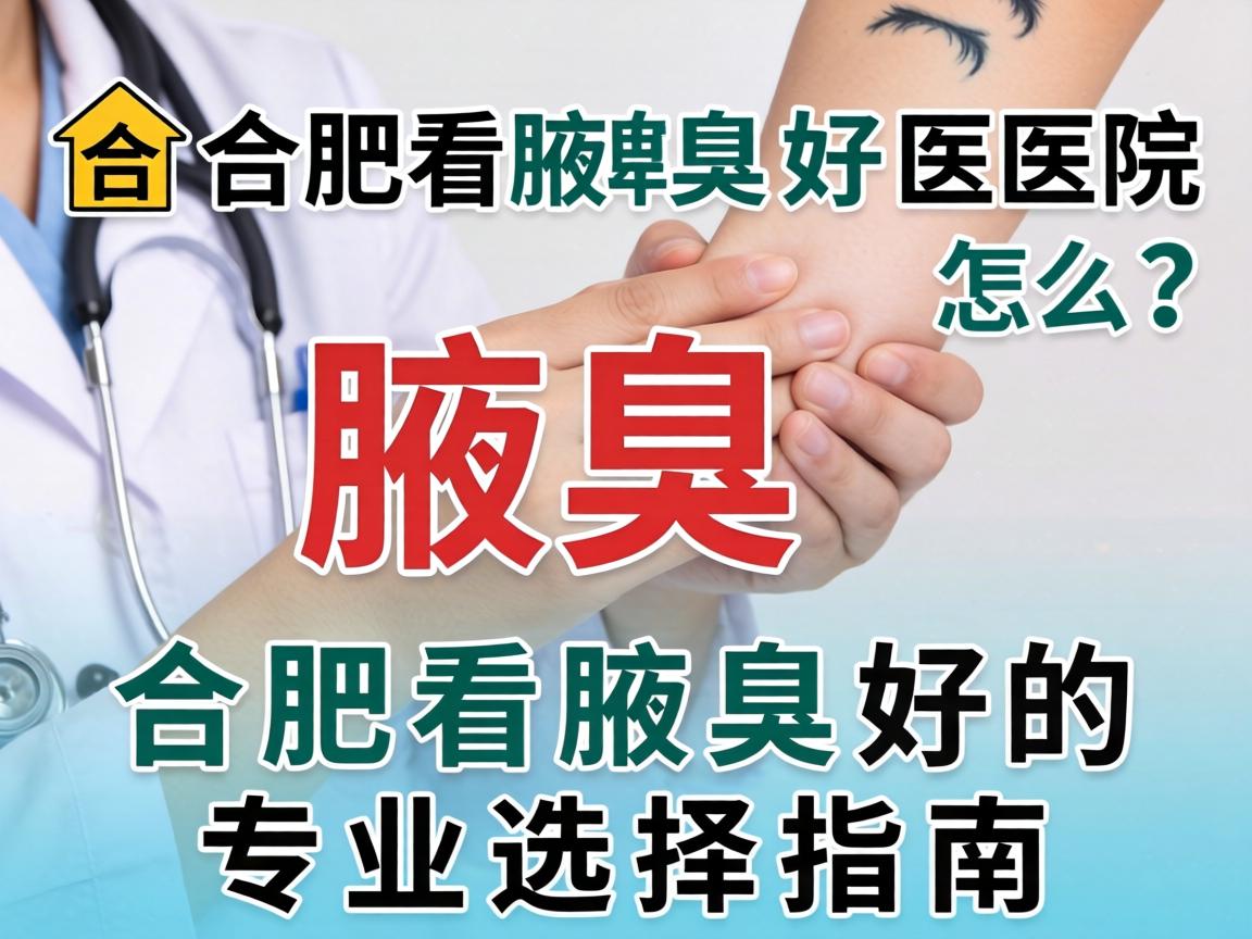 在合肥看腋臭好医院怎么选？合肥看腋臭好的专业选择指南