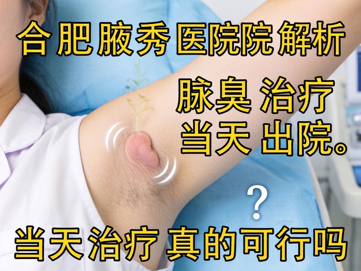 合肥腋秀医院解析，腋臭治疗当天出院，当天治疗真的可行吗？