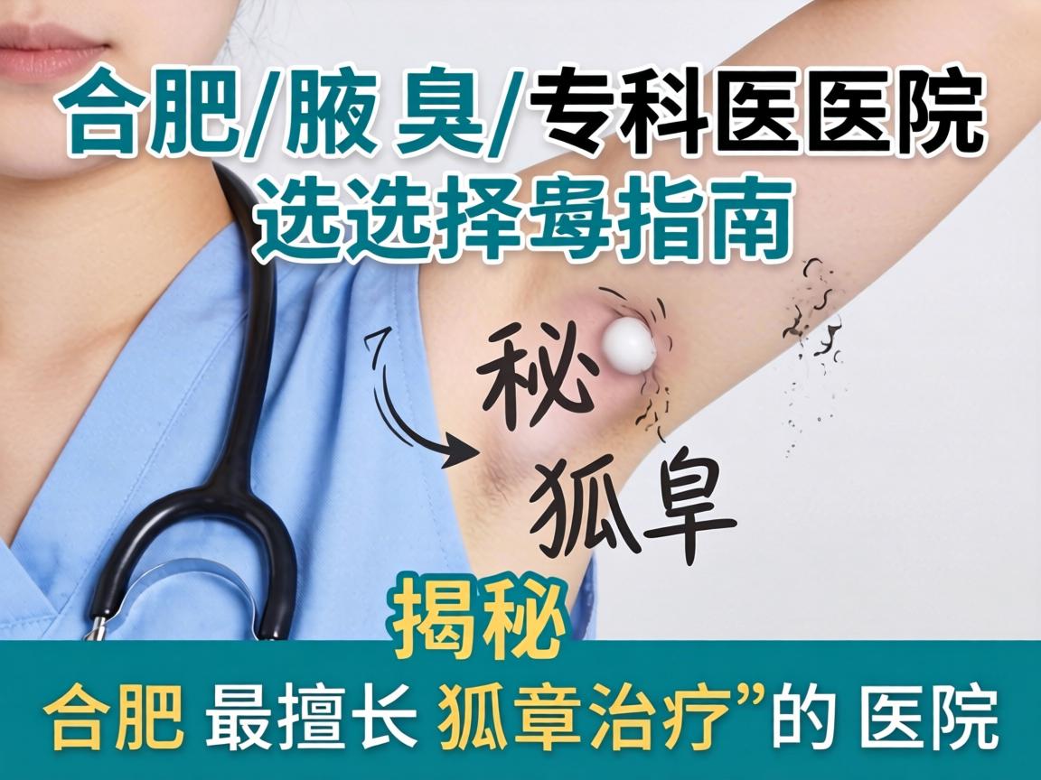 合肥腋臭专科医院选择指南，揭秘合肥最擅长狐臭治疗的医院
