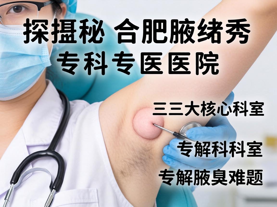 探秘合肥腋秀专科医院，三大核心科室，专解腋臭难题