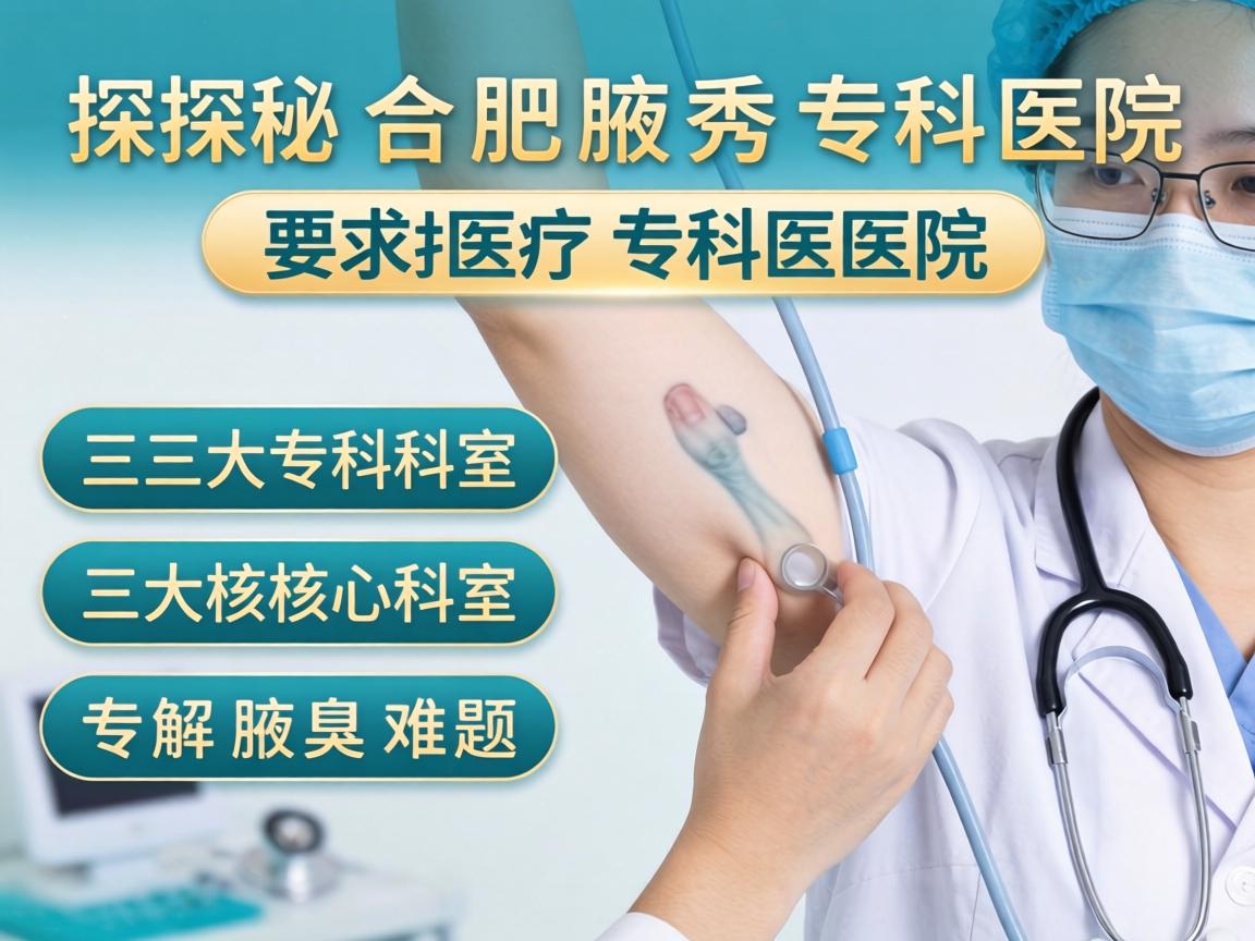 探秘合肥腋秀专科医院，三大核心科室，专解腋臭难题