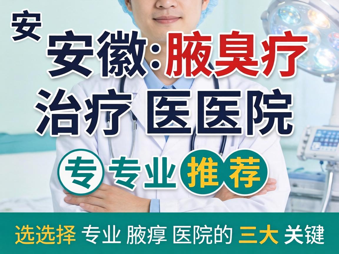 安徽腋臭治疗医院专业推荐，选择专业腋臭医院的三大关键