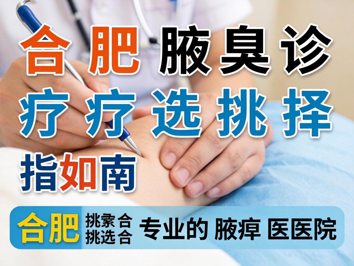 合肥腋臭诊疗选择指南，如何挑选合肥专业的腋臭医院