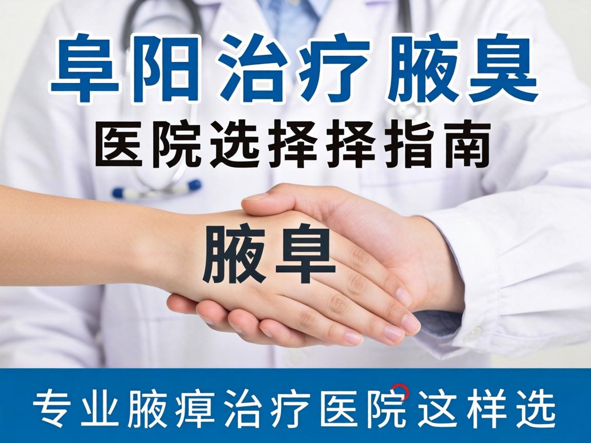 阜阳治疗腋臭医院选择指南，专业腋臭治疗医院这样选