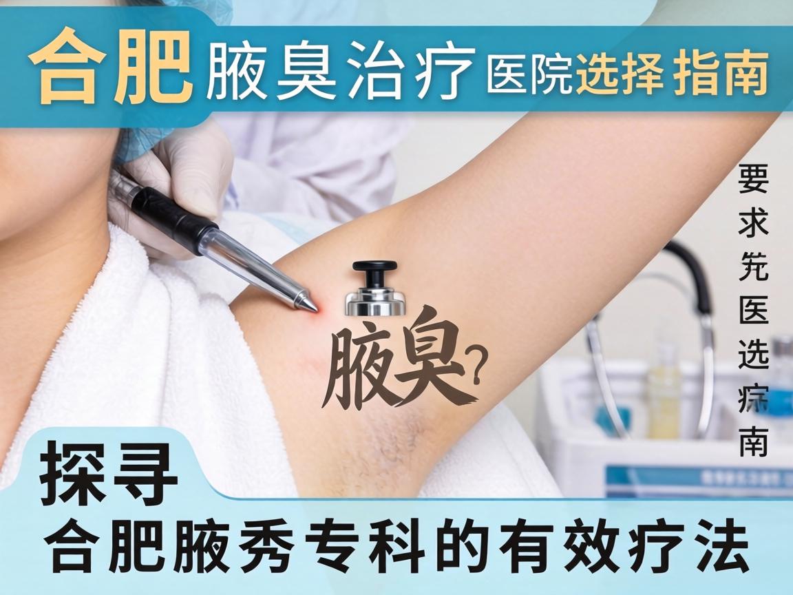 合肥腋臭治疗医院选择指南，探寻合肥腋秀专科的有效疗法