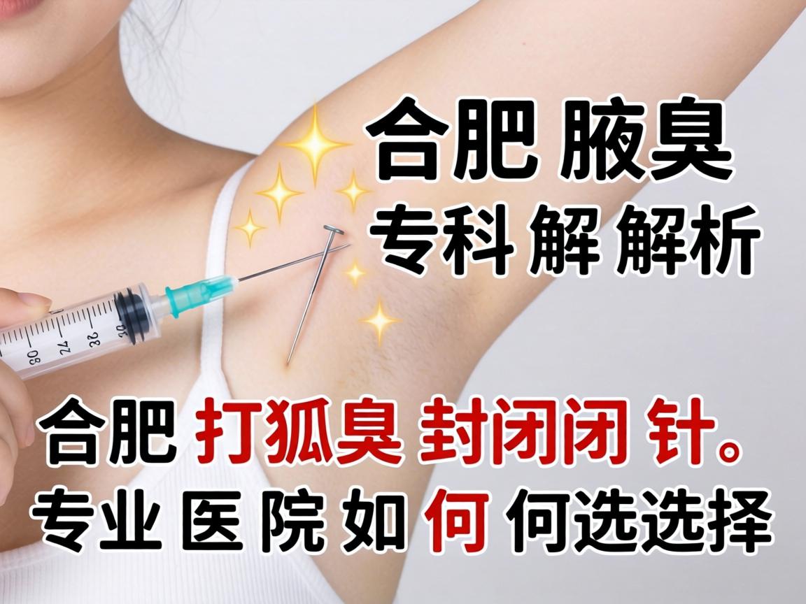 合肥腋臭专科解析，合肥打狐臭封闭针，专业医院如何选择