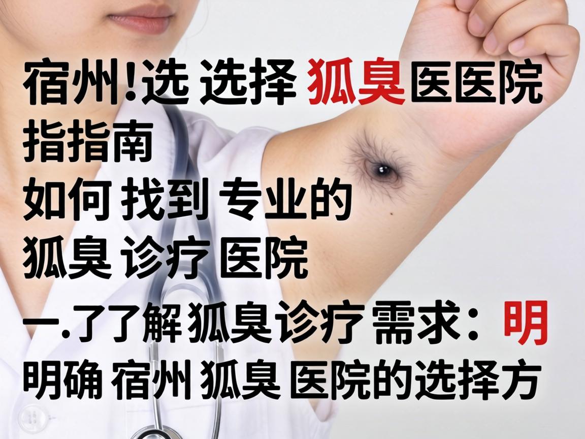 宿州选择狐臭医院指南，如何找到专业的狐臭诊疗医院
一，了解狐臭诊疗需求，明确宿州狐臭医院的选择方向