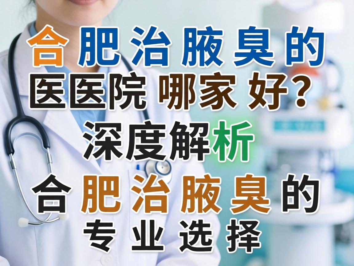 合肥治腋臭的医院哪家好？深度解析合肥治腋臭的专业选择