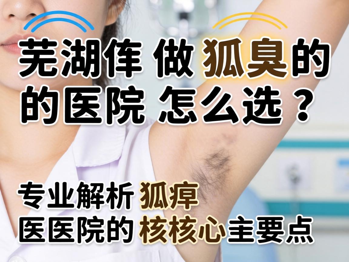 芜湖做狐臭的医院怎么选？专业解析狐臭医院的核心要点