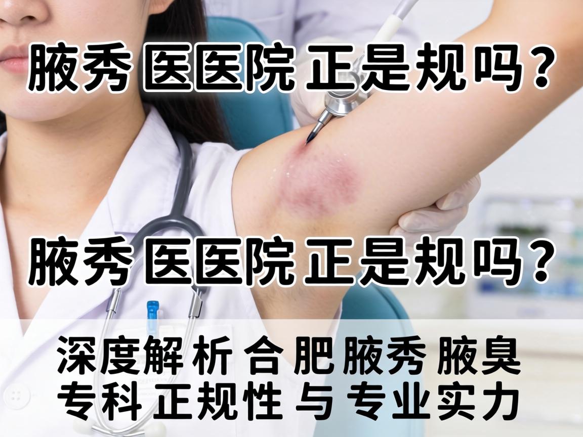 腋秀医院正规吗？深度解析合肥腋秀腋臭专科正规性与专业实力