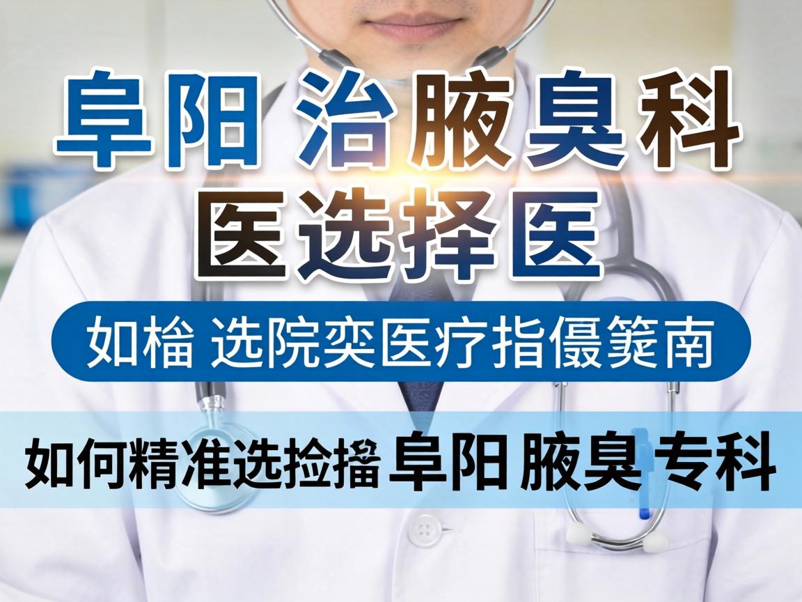 阜阳治腋臭科医院选择指南，如何精准选择阜阳腋臭专科