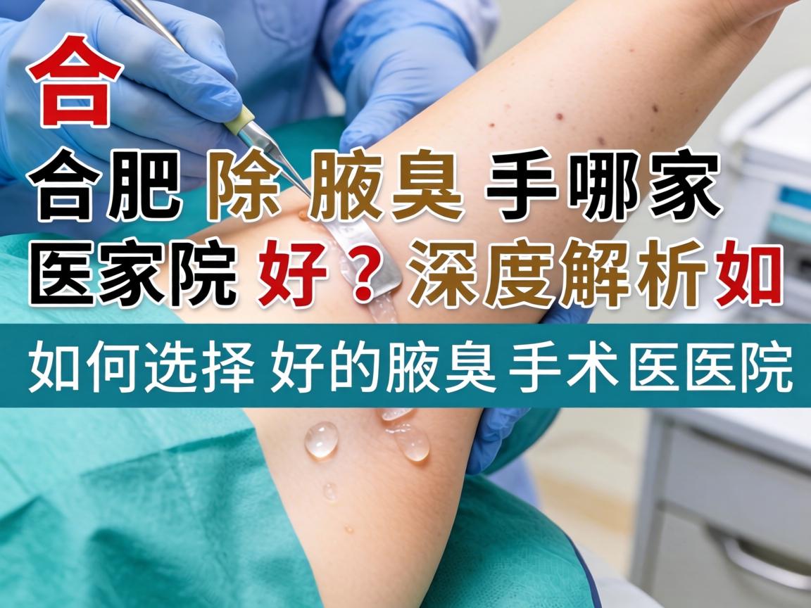合肥除腋臭手术哪家医院好？深度解析如何选择好的腋臭手术医院