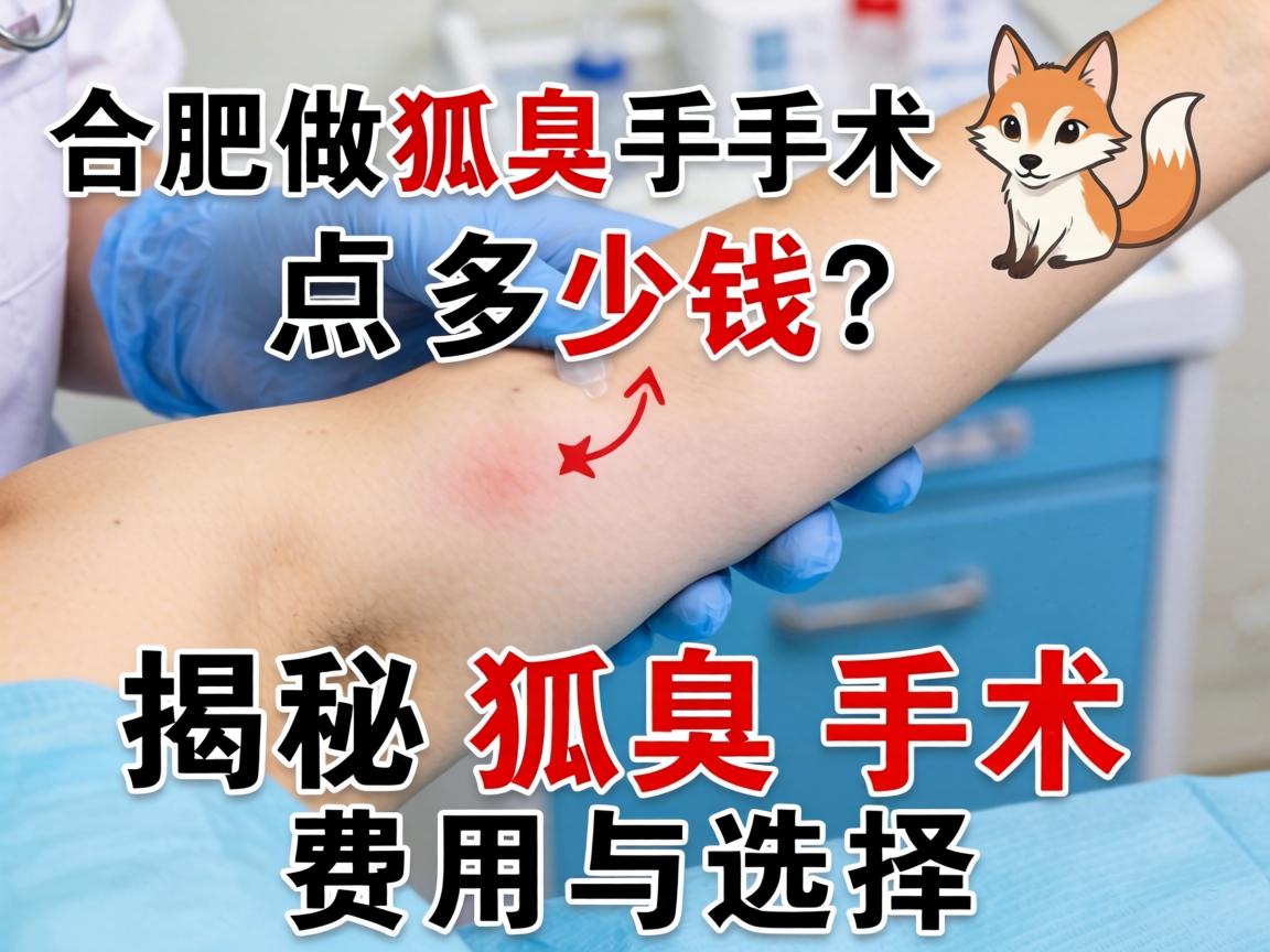 合肥做狐臭手术多少钱？揭秘狐臭手术费用与选择