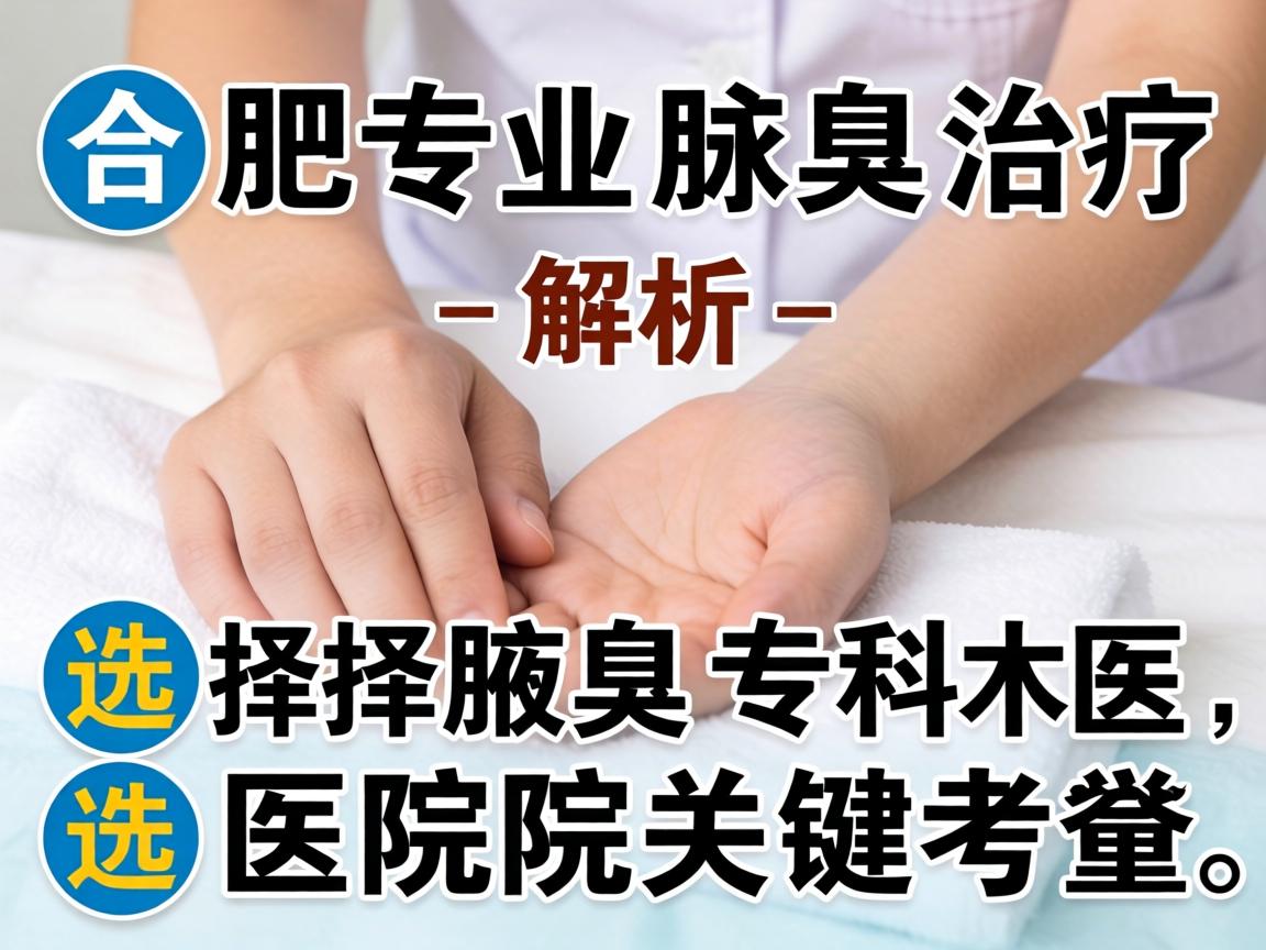 合肥专业腋臭治疗医院解析，选择腋臭专科医院的关键考量