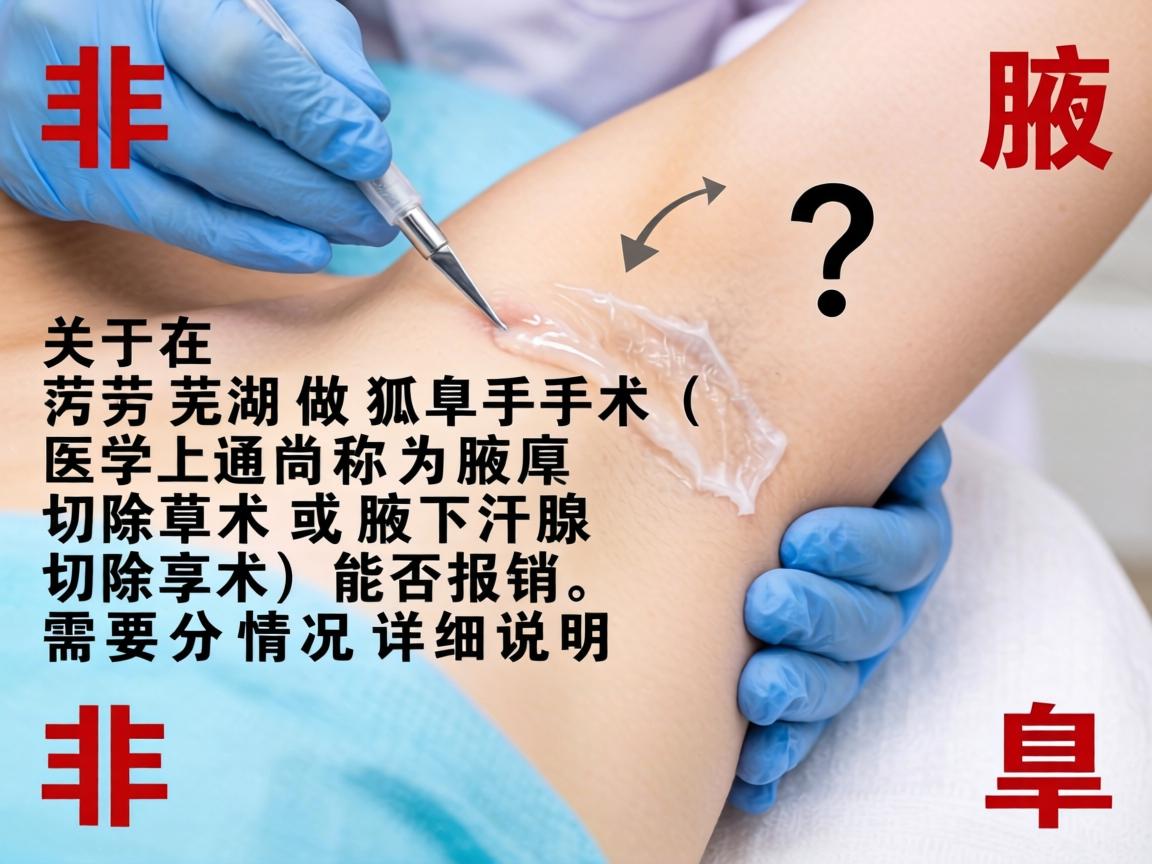 这是一个非常常见且实际的问题。关于在芜湖做狐臭手术（医学上通常称为腋臭切除术或腋下汗腺切除术）能否报销，需要分情况详细说明