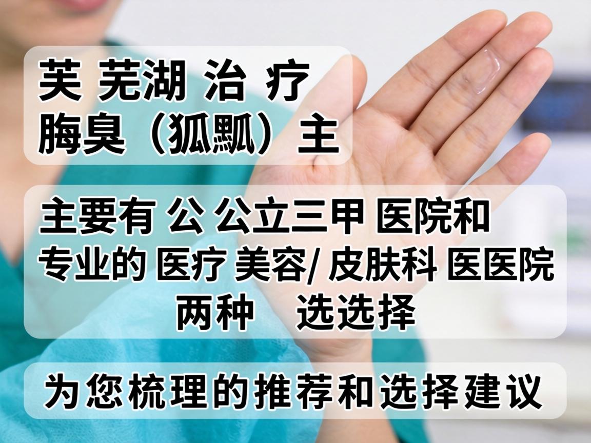 在芜湖，治疗腋臭（狐臭）主要有公立三甲医院和专业的医疗美容/皮肤科医院两种选择。以下是为您梳理的推荐和选择建议