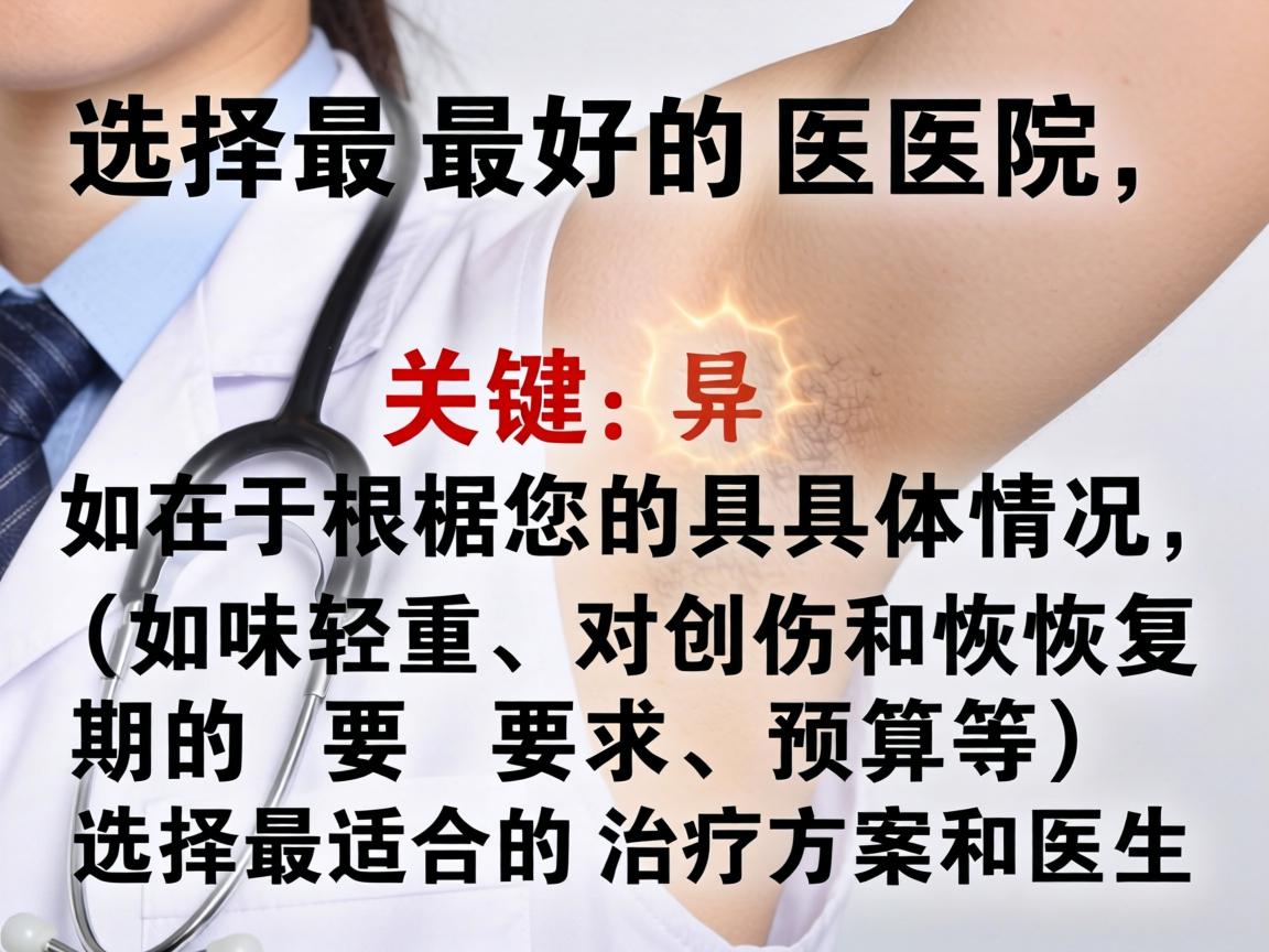 选择最好的医院，关键在于根据您的具体情况（如异味轻重、对创伤和恢复期的要求、预算等）选择最适合的治疗方案和医生
