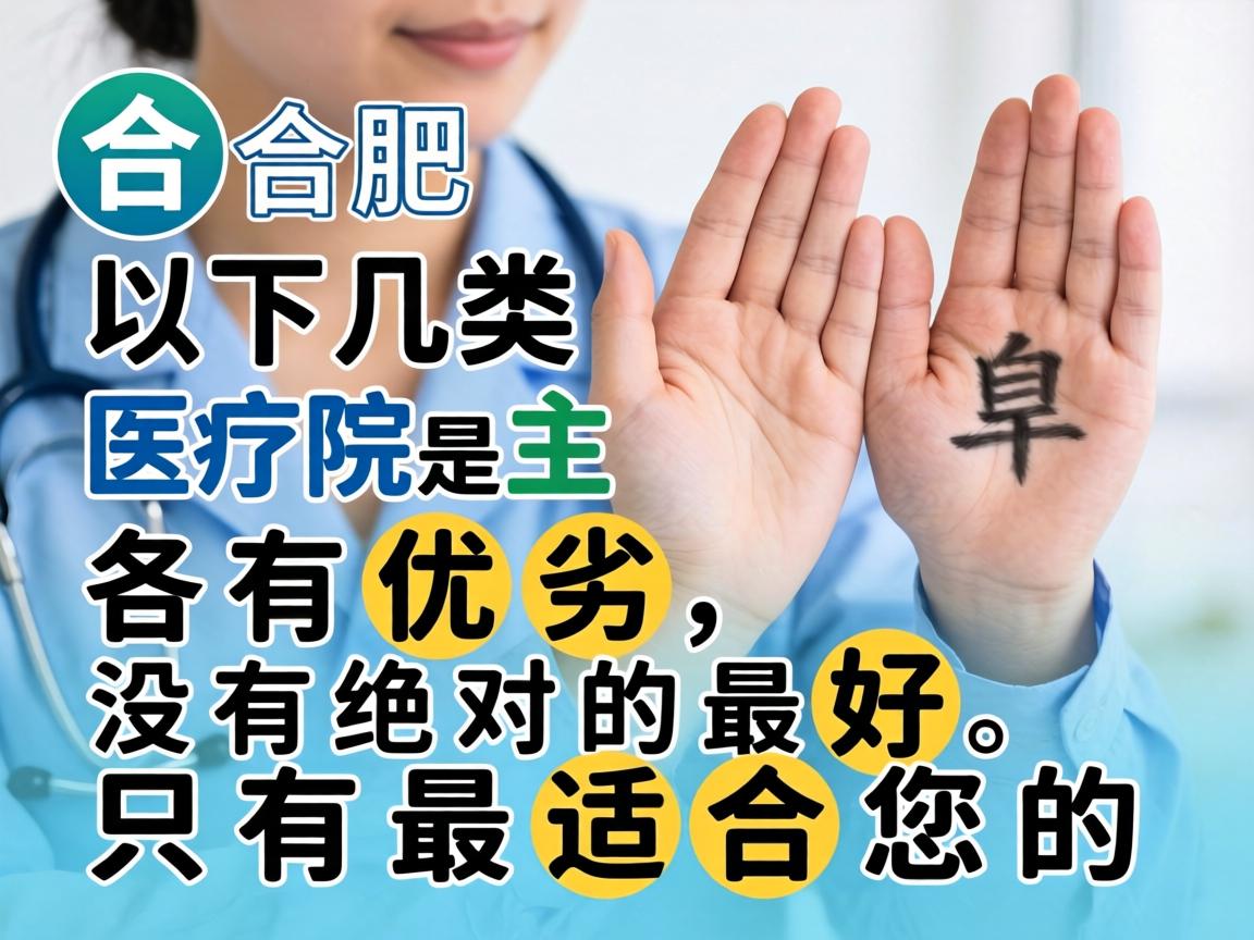 在合肥，以下几类医院是主要选择，各有优劣，没有绝对的最好，只有最适合您的