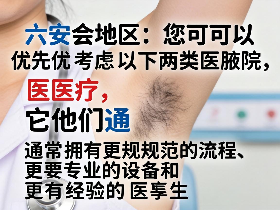 在六安地区，您可以优先考虑以下两类医院，它们通常拥有更规范的流程、更专业的设备和更有经验的医生