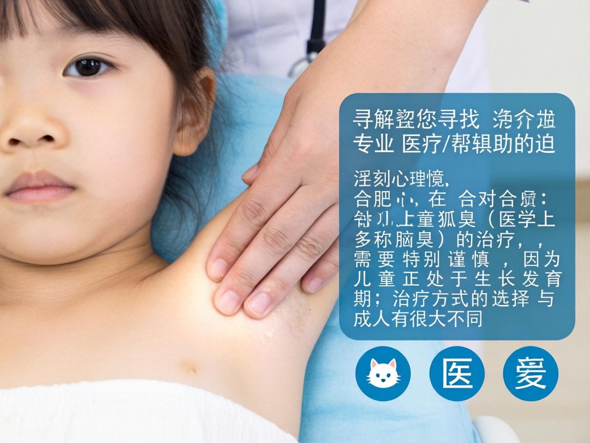 理解您为孩子寻找专业医疗帮助的迫切心情。在合肥，针对儿童狐臭（医学上多称腋臭）的治疗，需要特别谨慎，因为儿童正处于生长发育期，治疗方式的选择与成人有很大不同