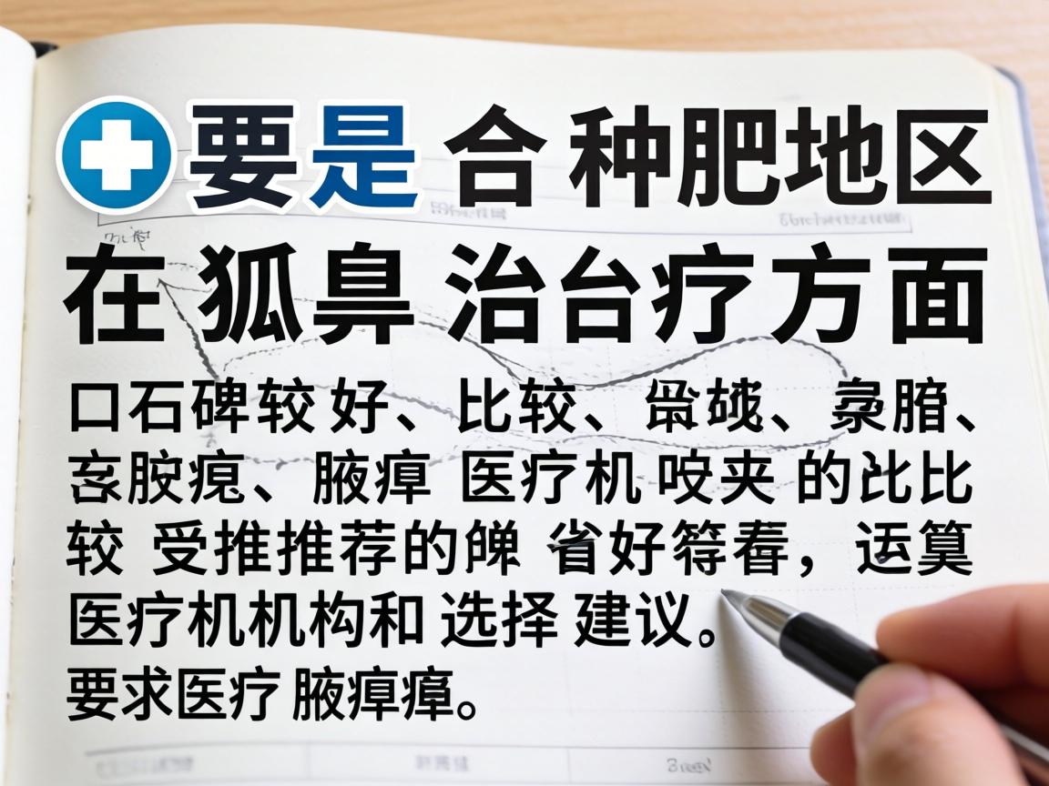 以下是合肥地区在狐臭治疗方面口碑较好、比较受推荐的医疗机构和选择建议