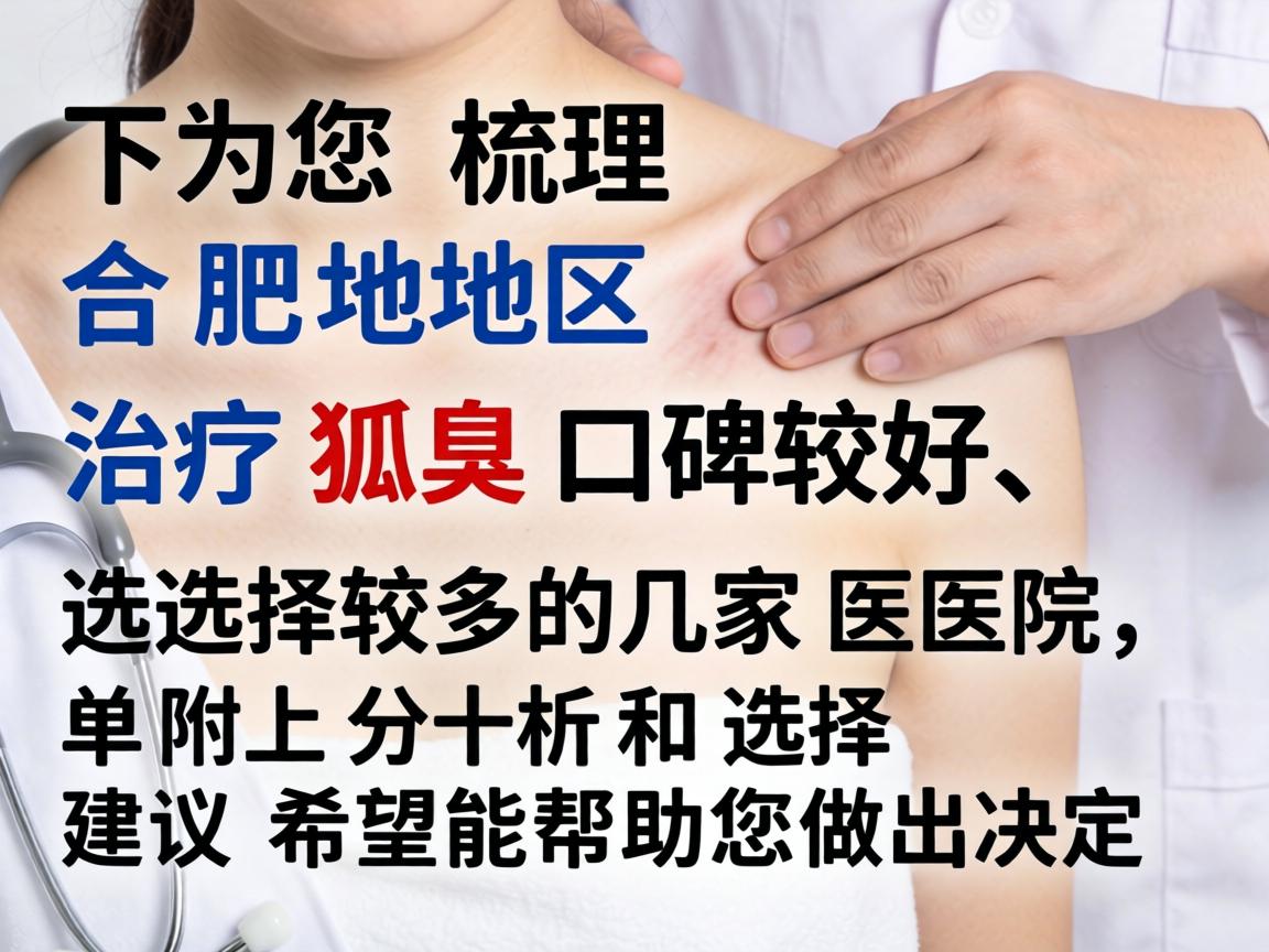 以下为您梳理合肥地区治疗狐臭口碑较好、选择较多的几家医院，并附上分析和选择建议，希望能帮助您做出决定