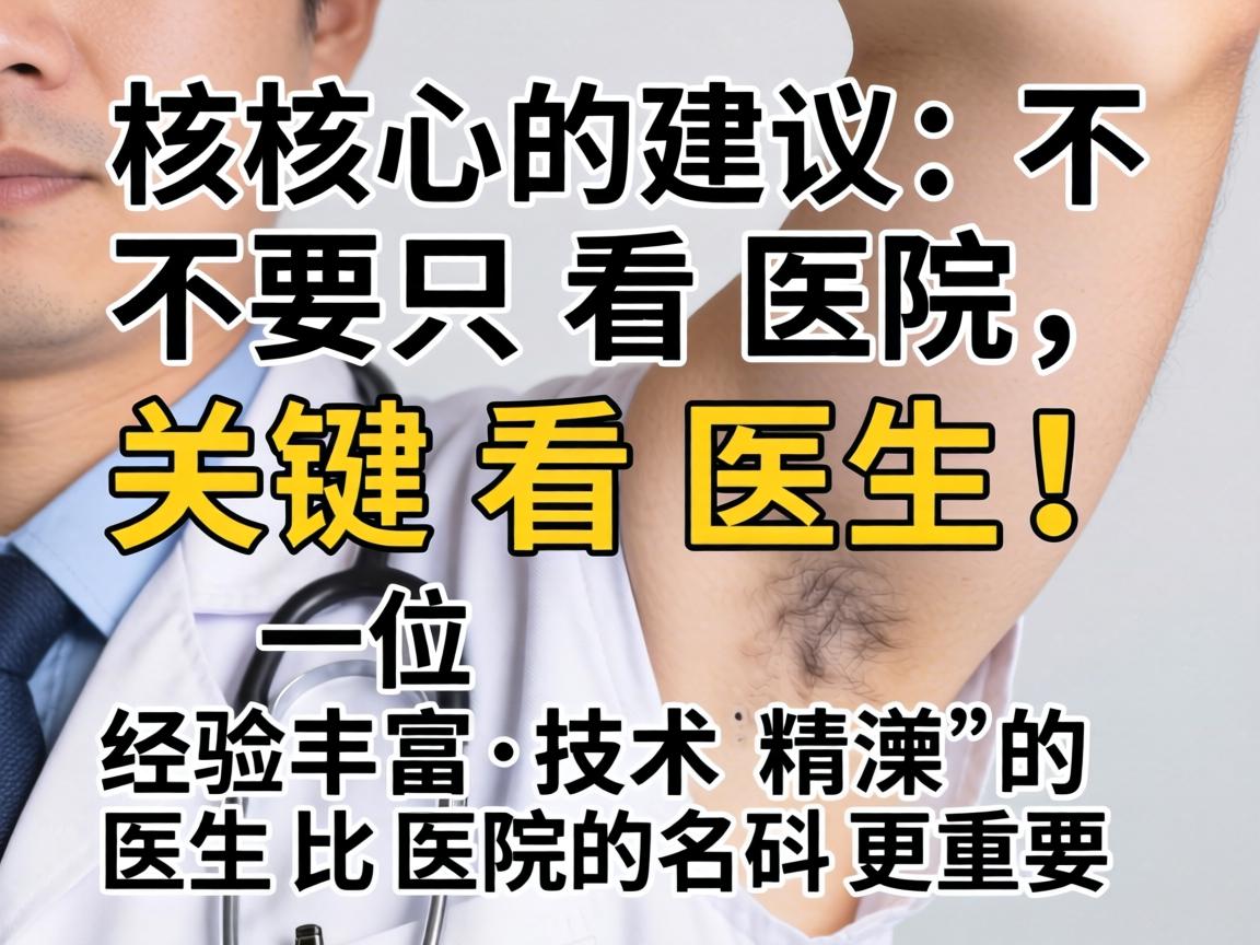 核心建议，不要只看医院，关键看医生！一位经验丰富、技术精湛的医生比医院的名头更重要
