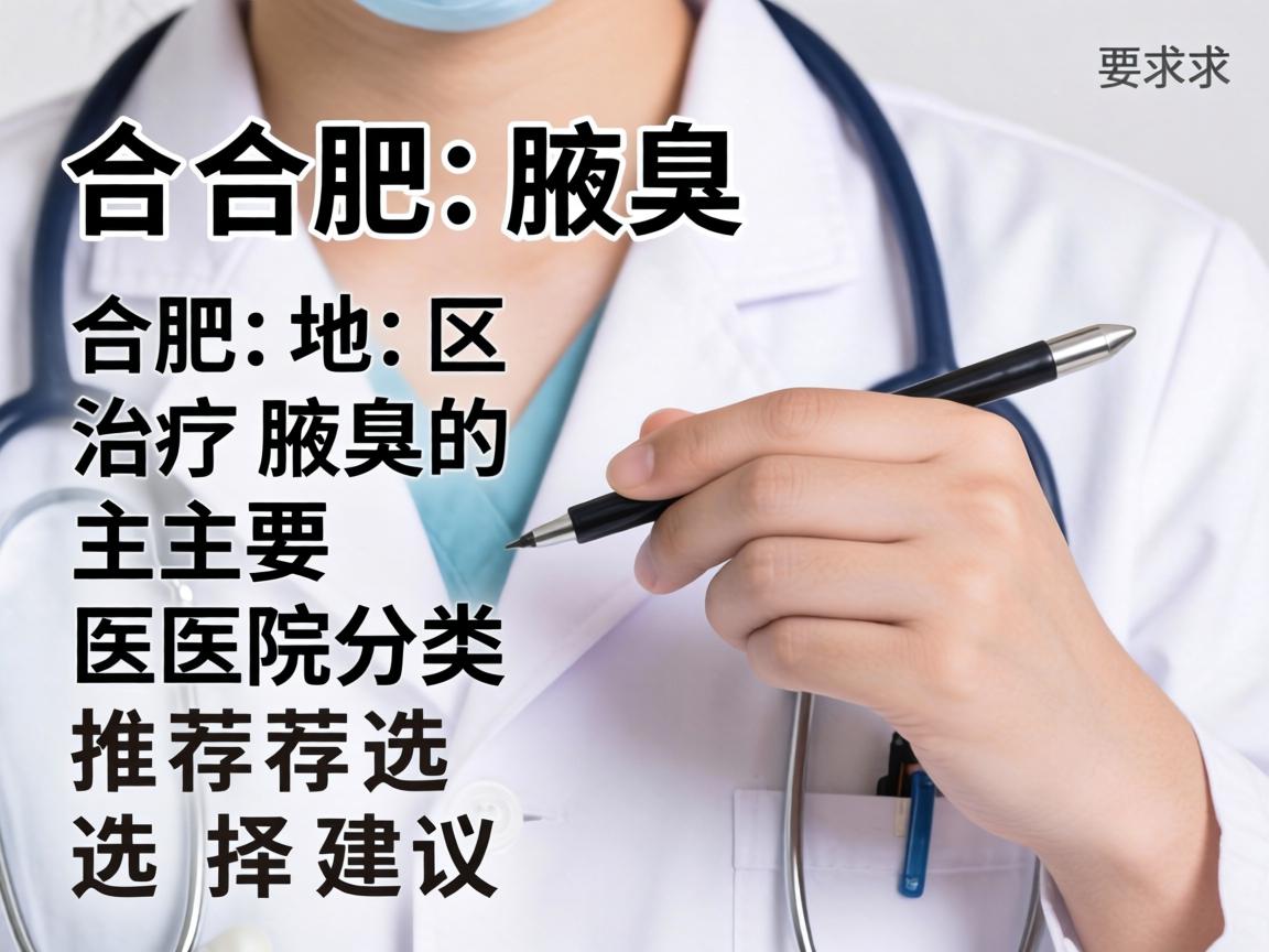 以下是合肥地区治疗腋臭的主要医院分类和推荐，并附上选择建议