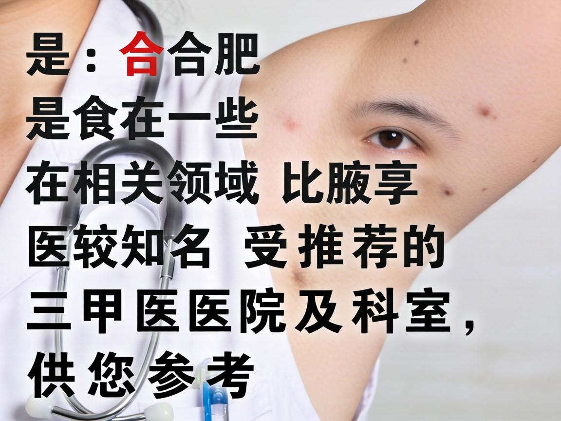 以下是合肥一些在相关领域比较知名和受推荐的三甲医院及科室，供您参考