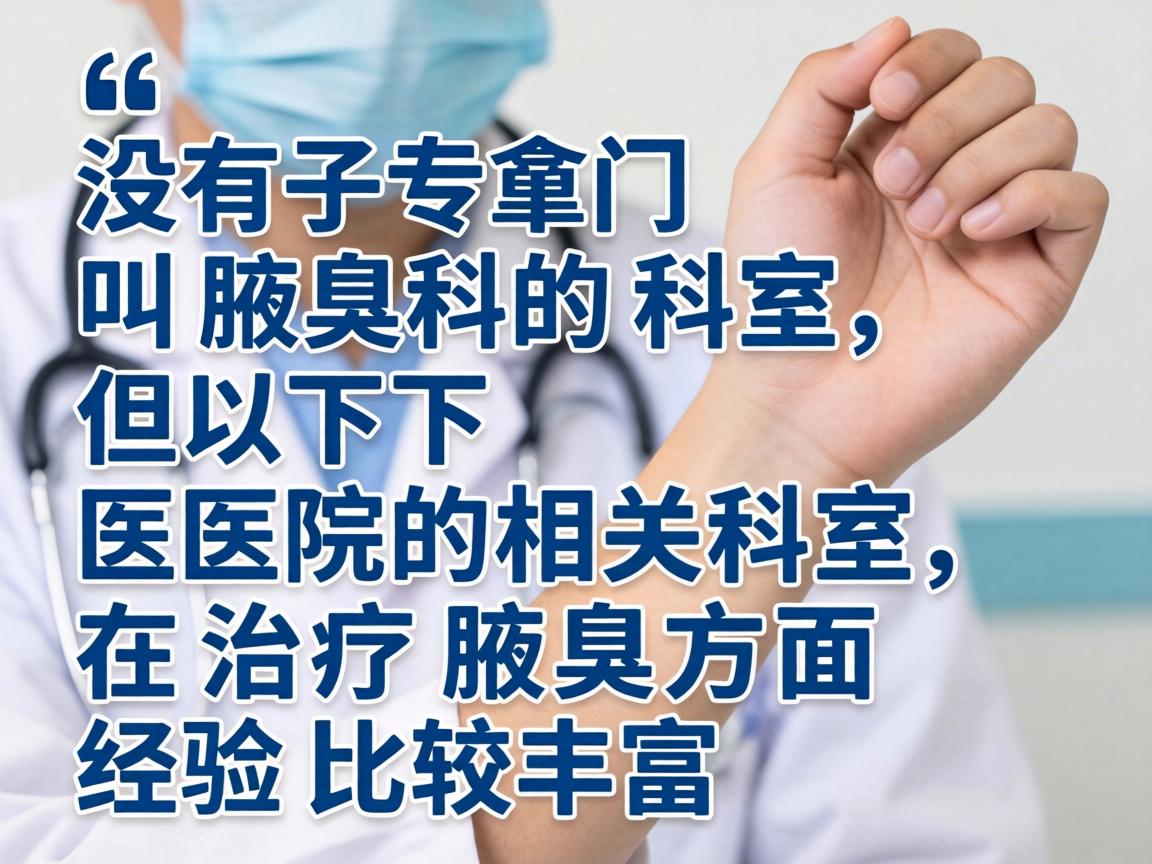 没有专门叫腋臭科的科室，但以下医院的相关科室在治疗腋臭方面经验比较丰富