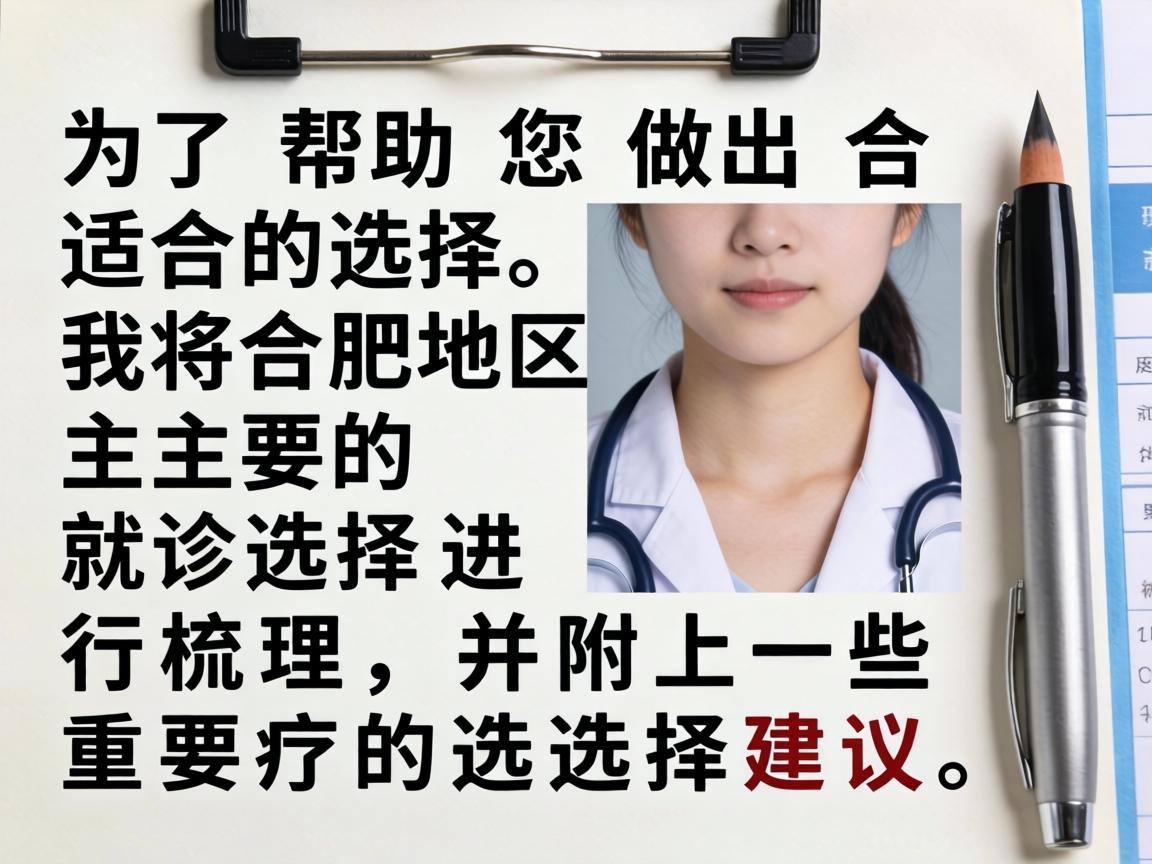 为了帮助您做出合适的选择，我将合肥地区主要的就诊选择进行梳理，并附上一些重要的选择建议