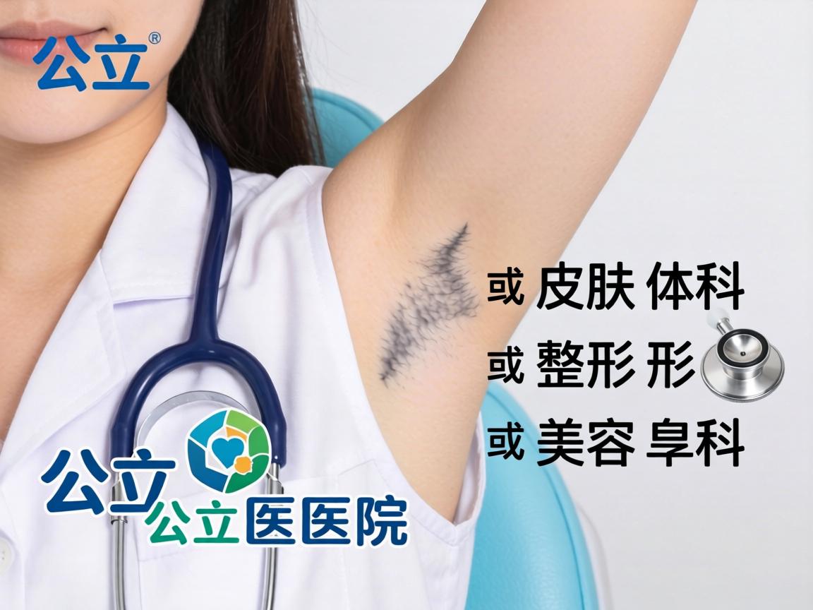 1.公立医院 皮肤科或整形美容科