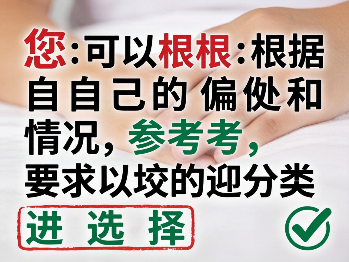 您可以根据自己的偏好和情况，参考以下分类进行选择